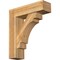 Ekena Millwork Merced Block Rough Sawn Bracket w/ Offset Brace, Western Red Cedar, 8"W x 28"D x 32"H BKT0806X28X32MRC05RWR - alternate 1